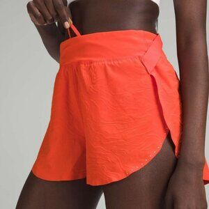 Lululemon Fast and Free High-Rise Short 2" *Airflow In-Sense Emboss Solar Orange